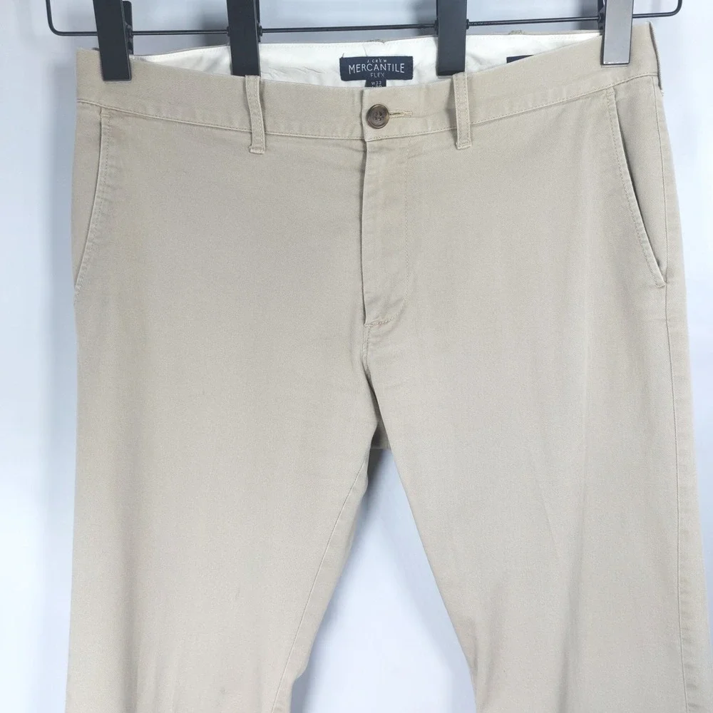 J. Crew Mercantile Flex Slim Fit Chino Pants Mens Size 33x30 Dark Khaki *READ‎